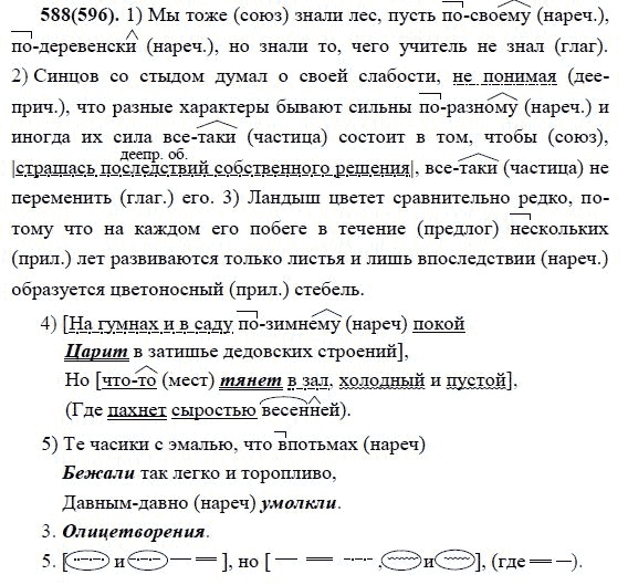Русский язык 6 класс учебник номер 588
