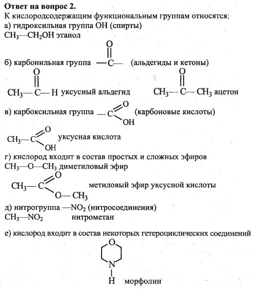 План урока по химии 10 класс