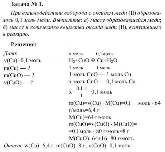 Решение по химии 8 класс