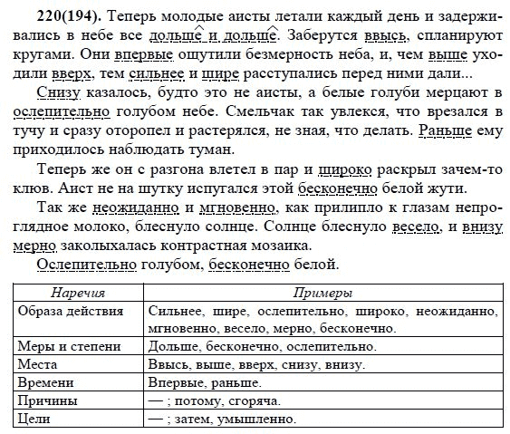 Теперь молодые аисты летали. Теперь молодые Аисты летали каждый. Упражнение 194 по русскому языку 7 класс. Русский язык 7 класс упражнение 220. Теперь молодые Аисты летали каждый день и задерживались в небе.