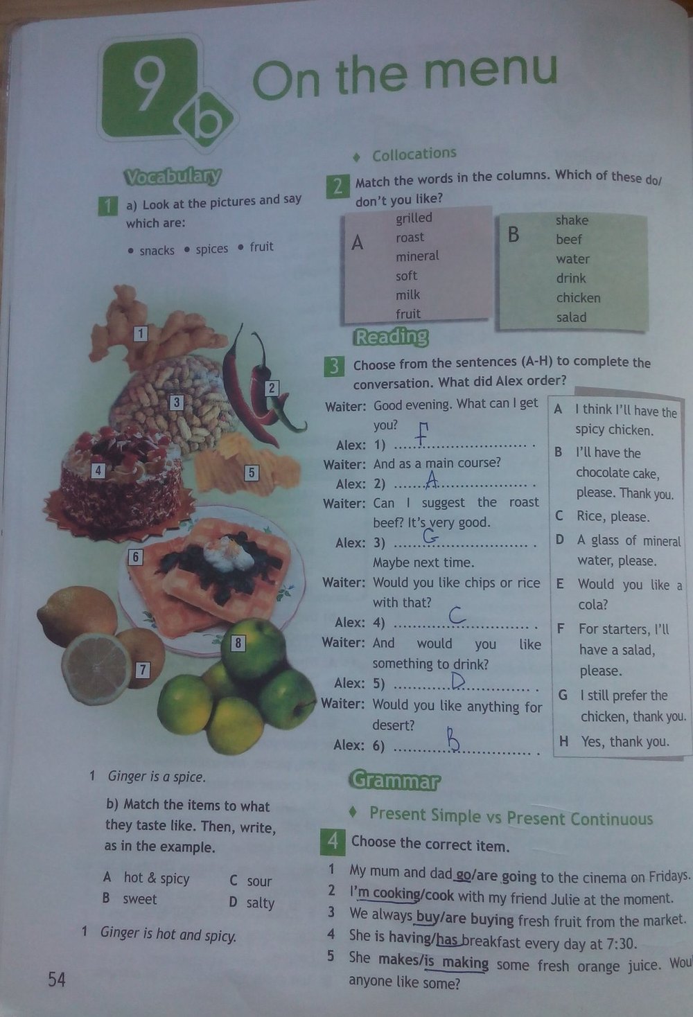 Английский язык учебник 6 класс страница 54. Английский язык 6 класс Spotlight рабочая тетрадь Grammar Practice. Английский 6 класс ваулина рабочая тетрадь страница 54.