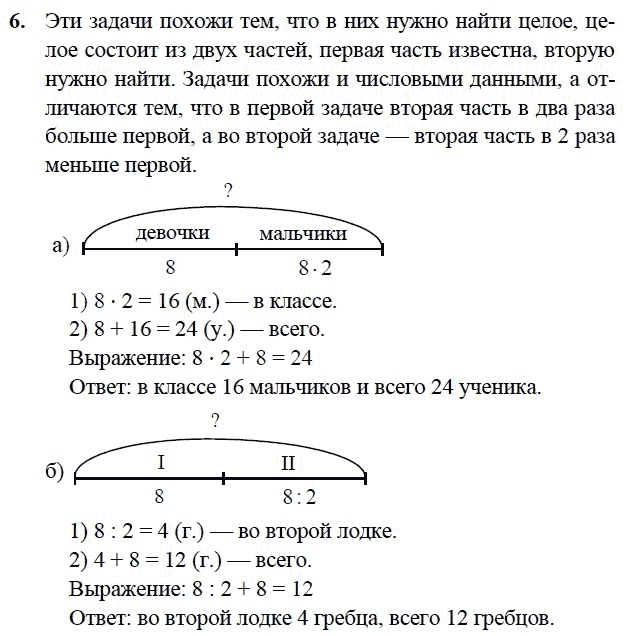 Части задачи 2 класс