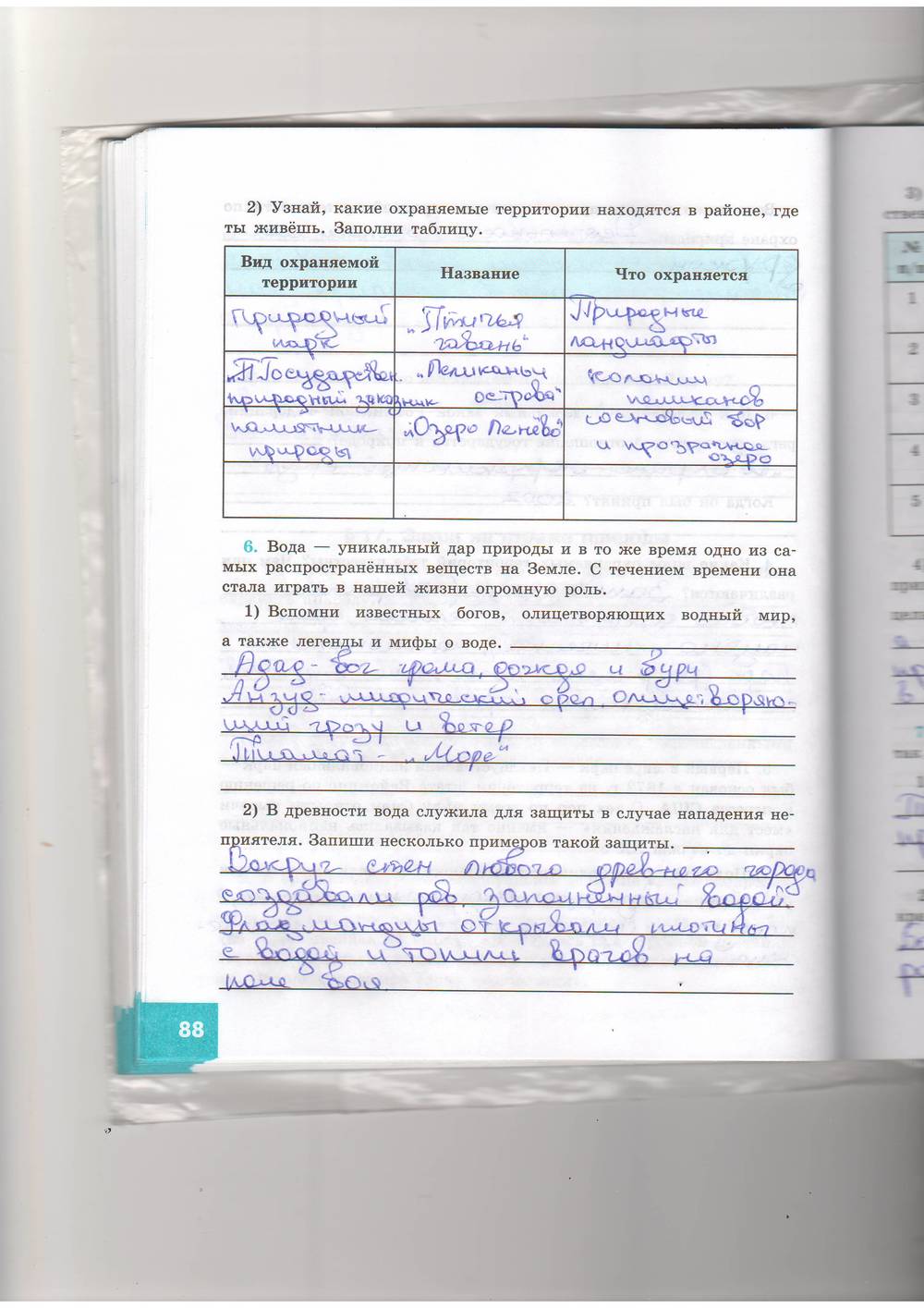 Рабочая тетрадь по обществознанию 7 класс (другой вариант), задание номер 88