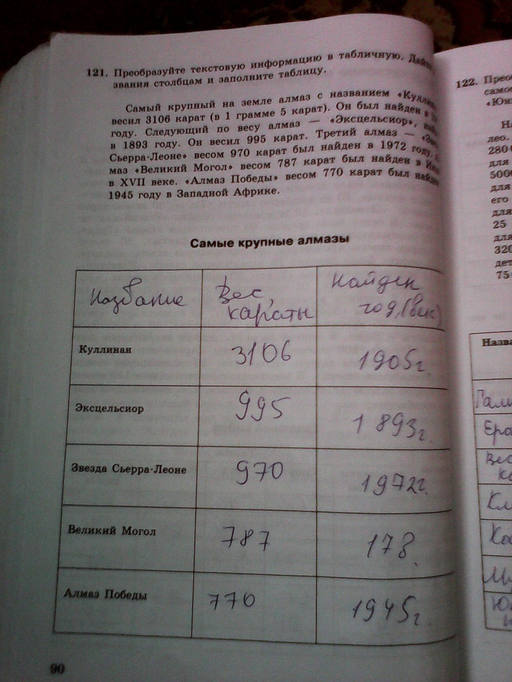 Рабочая тетрадь по информатике 5 класс, задание номер стр. 90