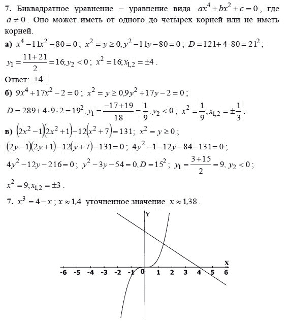 Решение уравнений по фото алгебра 9 класс