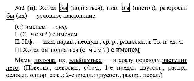 Русский язык 8 класс номер 362